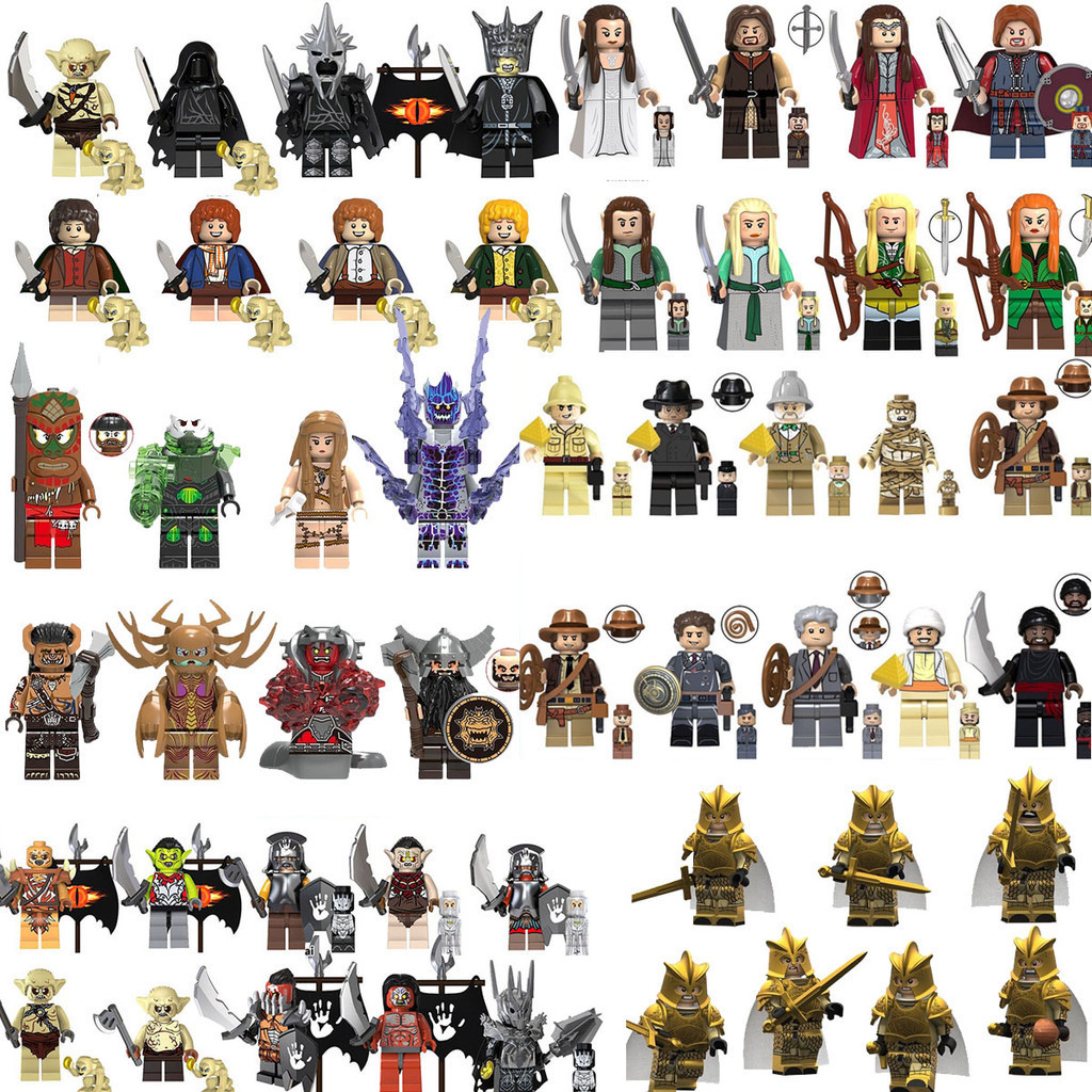 Presentes Para Crianças Série De Filmes De TV Senhor Dos Anéis Goblin Angmar Witch King Minifigure Assembled Building Block