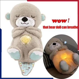 Ao Ar Livre Respiração Do Bebê Urso Brilhante Dormir Canção Bonito Calmante Urso Som Sono Bebê Urso Som Sono Música Boneca Crianças Brinquedo Presente