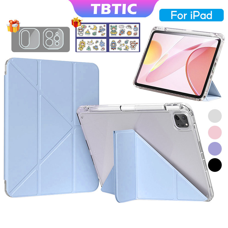 TBTIC Estojo Transparente Para iPad Mini 6 Air 5 4 10.9 Polegadas Pro 11 10o 9o 8o Gen 7o 10.2 6o 5o 9.7 De Mesa Com Porta-Lápis