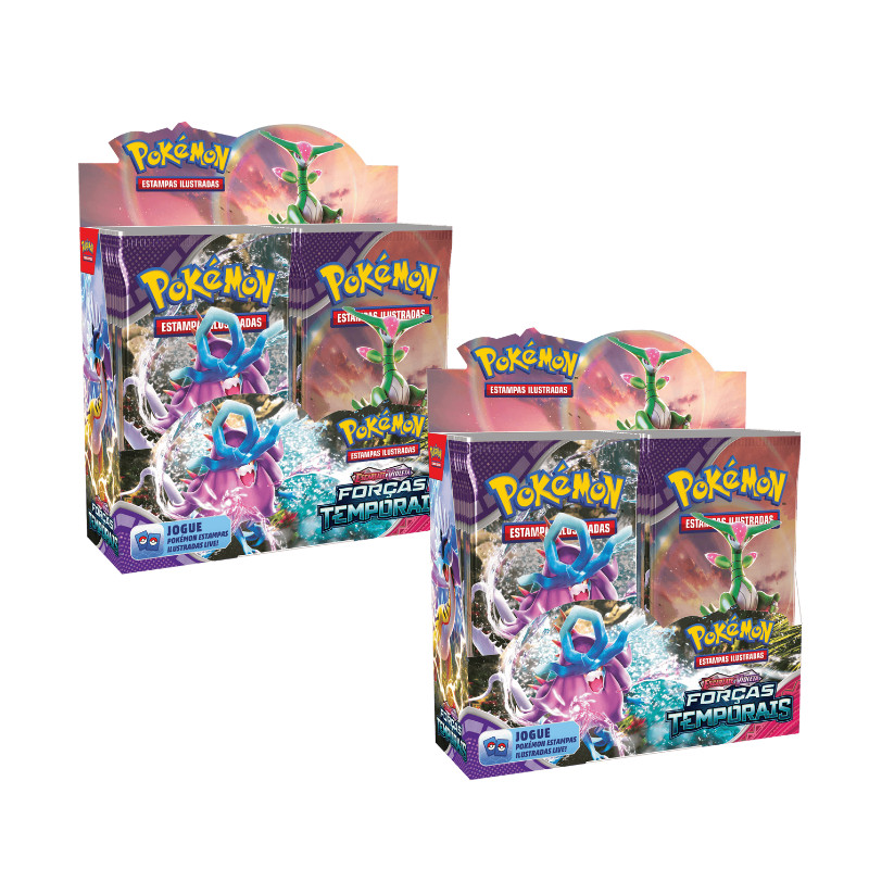 2x Booster Box - Pokémon Escarlate e Violeta 5: Forças Temporais