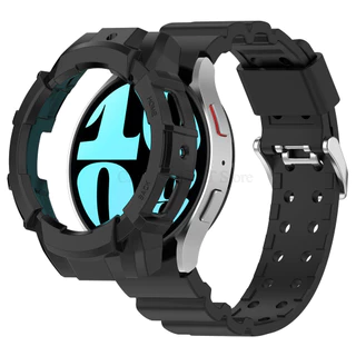 Case + Band Compatível Para Relógio Samsung Galaxy 6 44mm 40mm 6 Clássico De 43mm PC 5 Pro 45mm Bracelete
