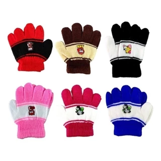 Kit 2 Pares de Luvas Infantis Sortidas – Animais/ Nylon e Lã/ Quentes Para Inverno/ Meninos e Meninas - WL em Oferta na Shopee