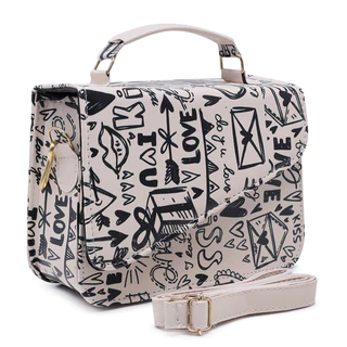 Bolsa Feminina Pequena Transversal de Mão Bolsinha de Festa Estampada e Casual