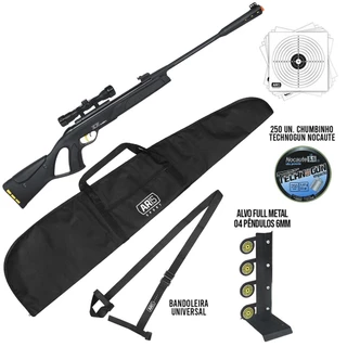CARABINA DE PRESSÃO GAMO ELITE PREMIUM I GT 5.5MM + LUNETA LC 4X32 WR + TÁTICO 08