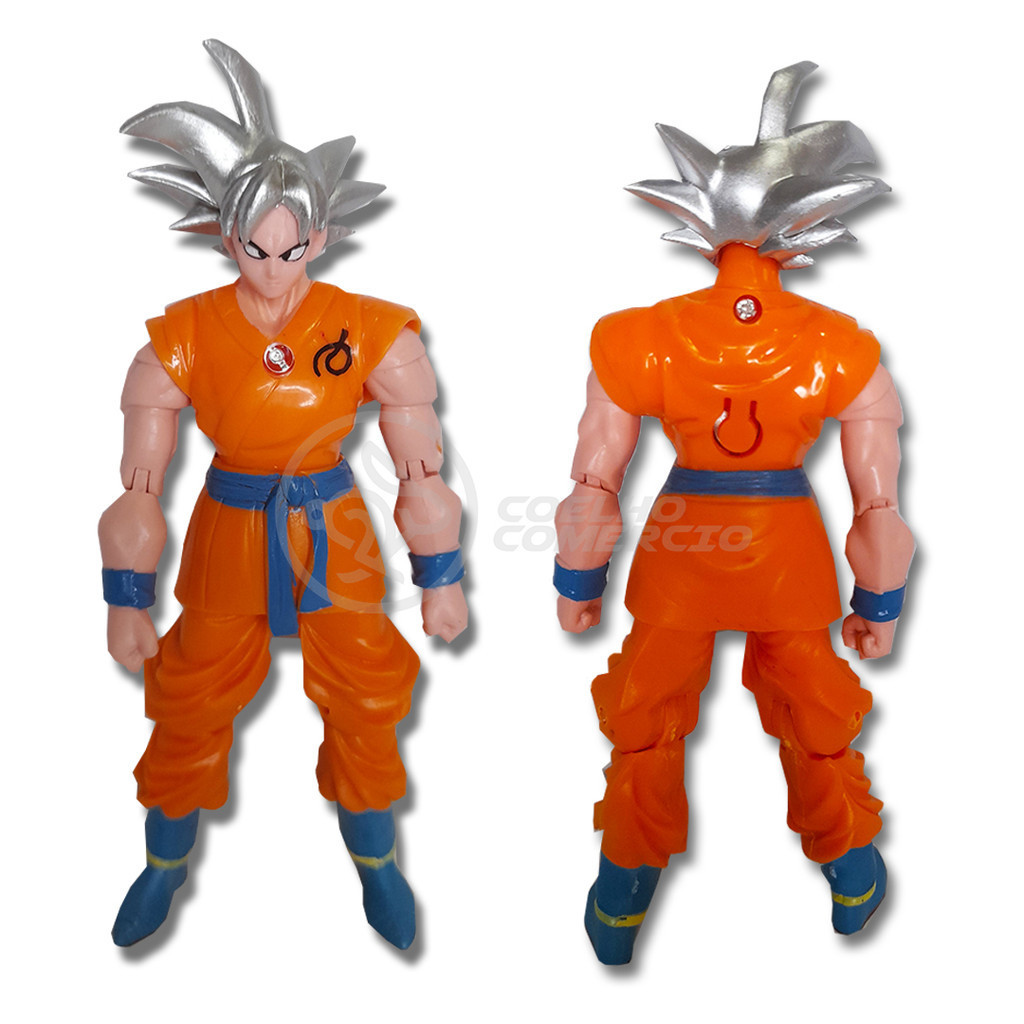 Boneco Articulado Goku Instinto Superior Dragon Ball Super Action ...