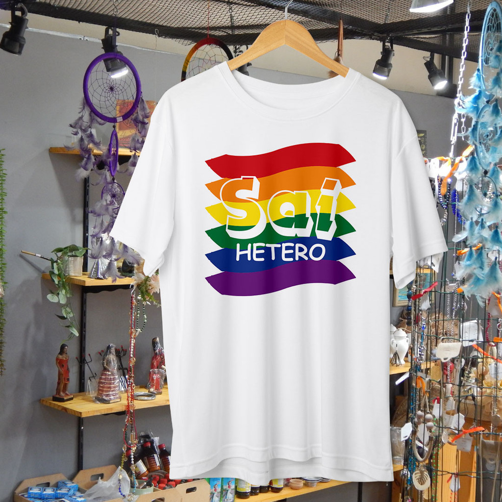 Camiseta Sai Hetero - Bandeira Orgulho - LGBT | Shopee Brasil