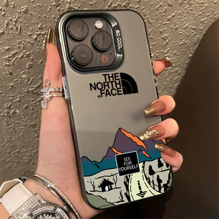 Cenário Snow Mountain Scenery Silver IMD Caixa Telefônica Para Samsung Galaxy S23 FE S24 S23 S22 S21 Ultra Plus S20 S21 Nota 20 Tide Marca Logotipo Padrão Capa Dura À Prova De Choque