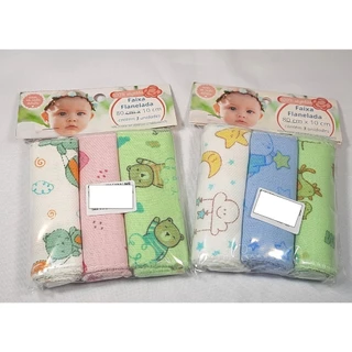 Faixa Umbilical para bebê com 3 unidades 100% Algodão flanelado (faixa de umbigo) Parapipi menino, menina ou neutro. em Oferta na Shopee