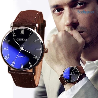 ⚡PROMOÇÃO⚡ KIT Relógio Masculino Quartz Com Pulseira de Couro + Pulseira banhada Ouro *