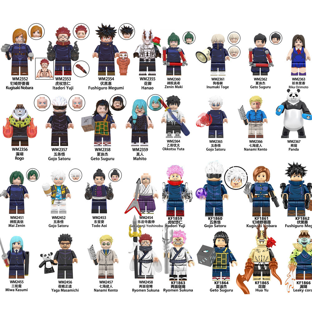 Jujutsu Kaisen Figura Minifiguras Gojo Satoru Blocos De Construção Presente De Brinquedo Ltadori Yuji Suguru Ryomen Sukuna Anime