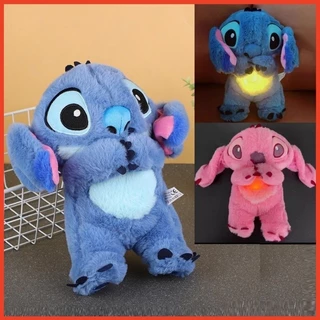 Kawaii Stitch Plush Doll Som de Sono Calmante com Air Bag e Brinquedos de Respiração