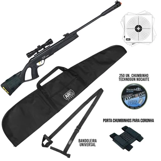 CARABINA DE PRESSÃO GAMO ELITE PREMIUM I GT 5.5MM + LUNETA LC 4X32 WR + TÁTICO 10