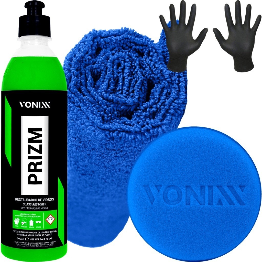 Prizm Restaurador Vidros Removedor Chuva Acida Vonixx 500ml Kit