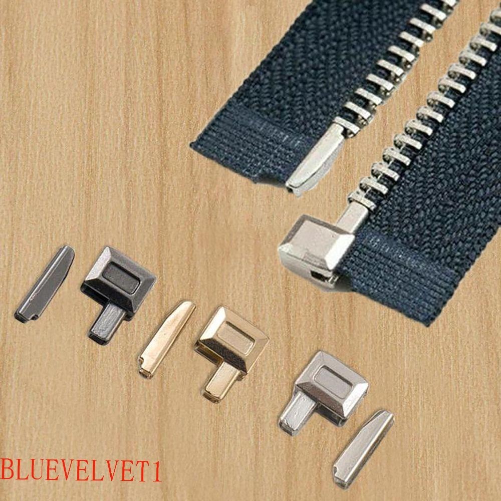 BLUEVELVET1 Tampa Com Zíper Open End 10 Sets/pack Metal Tamanho 5 De Costura Prateado
