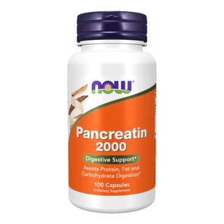 Pancreatina 2000 Now Foods 100 Veg Cáps Importado