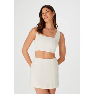 Top Cropped Feminino Decote Reto Hering