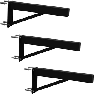 Kit 3 Suportes para Pia Cozinha Granito Parafusar Grapa Bancada Mármore 50 cm Robusto Preto