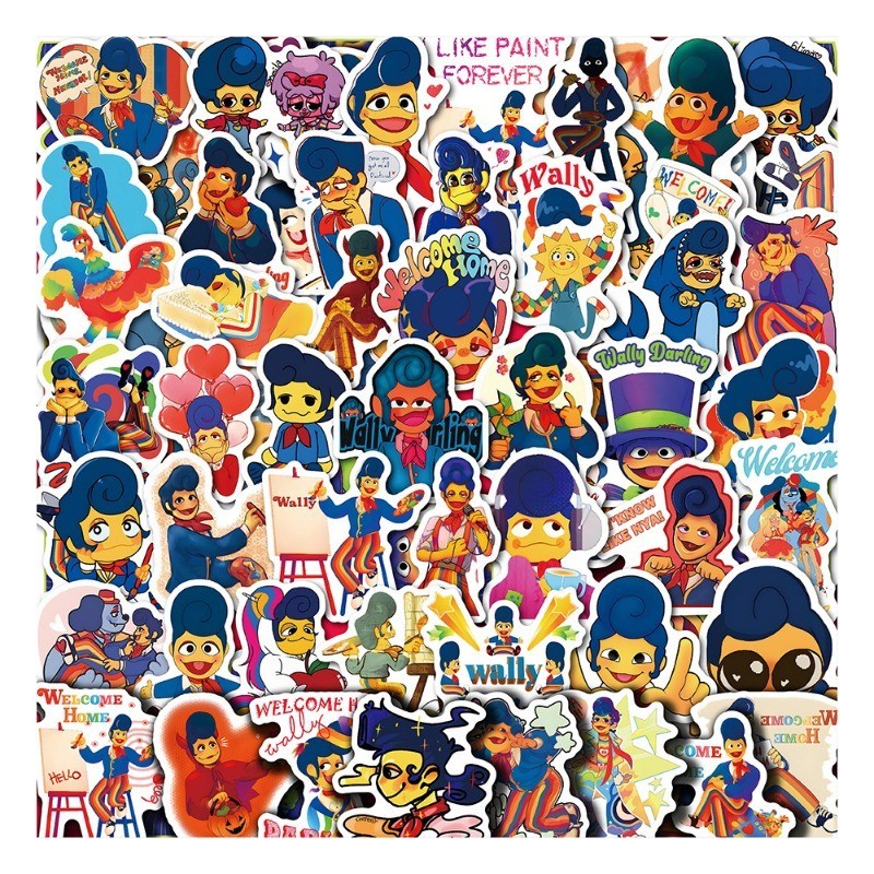 wally darlin Stickers 60Pcs/Set Autocolantes À Prova D'água Decalque Para Brinquedos