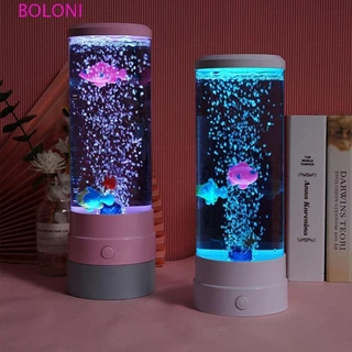 BOLONI Lâmpada LED Bubble Fish Lamp , Plástica Romântica Simulada De Mesa Ornamentos USB Colorida Decoração De Casa