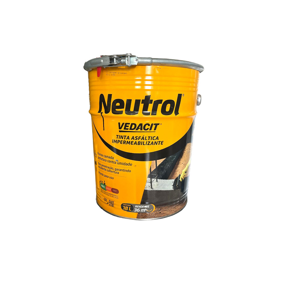 Neutrol Vedacit Tinta Asfáltica Impermeabilizante 18L | Shopee Brasil