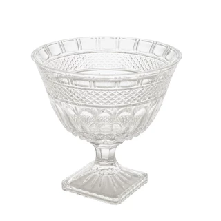 Centro de Mesa Lyor Brandon com Pé de Cristal 26cm x 25,5cm
