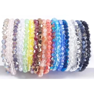 KIT 12 pcs Pulseira De Cristal Bijuteria 4 mm (12 Unidades) Cor aleatória