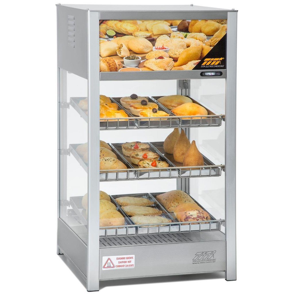 Estufa Para Salgados Vertical 9 Bandejas A Vapor Display Tit