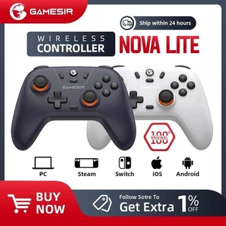 GameSir T4 Nova Lite Controlador De Interruptor Sem Fio Bluetooth Gamepad Com Efeito Hall Para Nintendo Switch iPhone Telefone Android PC
