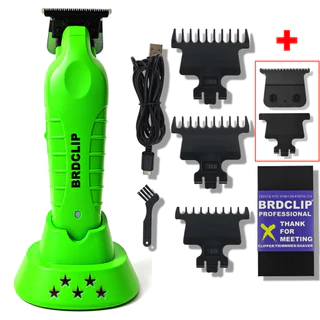 BRDCLIP BL1T Aparador De Cabelo Gradiente De Esculpir Profissional Acabamento Do Barbeiro Clipper Elétrico Com Suporte De Carregador Máquina De Corte