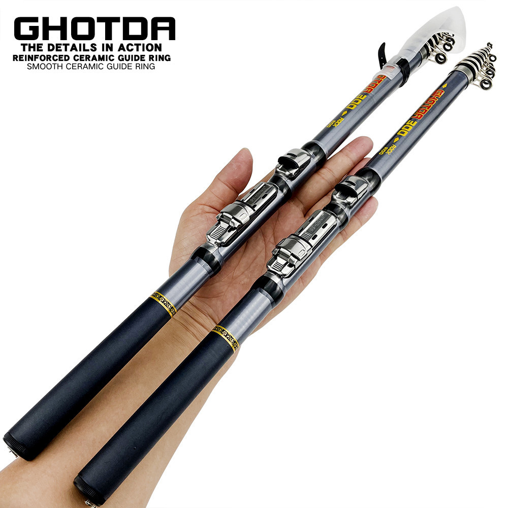 LEO Transparent Solid Fiberglass Fishing Rod 1.35M 1.5M 1.65M 2 Sections  Sea Fishing Pole 