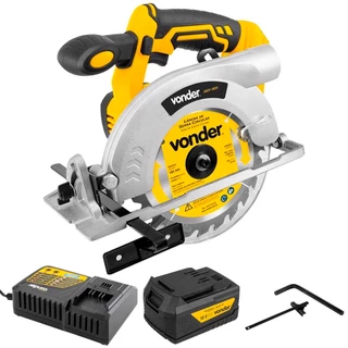 Serra Circular 6.1/2 POL à Bateria 18v Com Bateria e Carregador VONDER - Bivolt