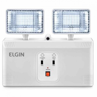 Luminária de emergência LED 2.000 lúmens com 2 faróis - 48LEM2KL0000 - Elgin (110V/220V)