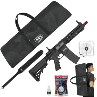 Metralhadora Airsoft Elétrico 6mm V2 + Capa Esferas BBs