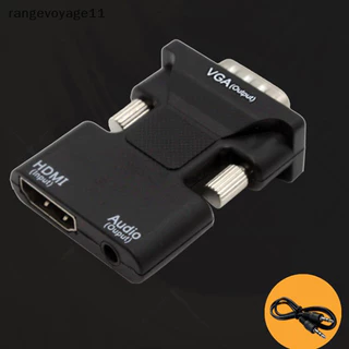 [Rangevoyage] Conversor HDMI Fêmea Para VGA Macho Com Suporte De Adaptador De Áudio Saída De Sinal 1080P [TH]