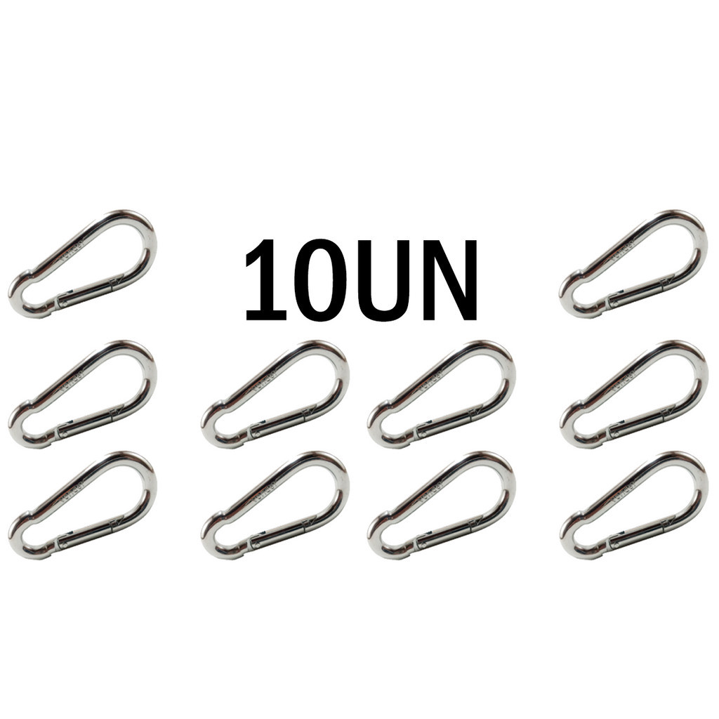 10 Unidade Mosquetao 8cm Suporta 230kg Academia Profissional