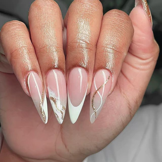 Wearing Manchas De Unhas , Comprimento Médio , Listras Cor-De-Rosa Brilhantes , Falsas Estilo Francês , 24 Peças Acabadas De Melhoria Europeu E Americano em Oferta na Shopee