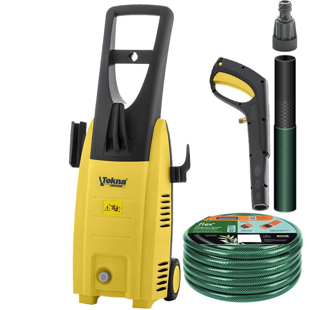 Lavadora Alta Pressão 220v 1800w c/ Rodas Alça HLX1501V + Mangueira de 20m TEKNA
