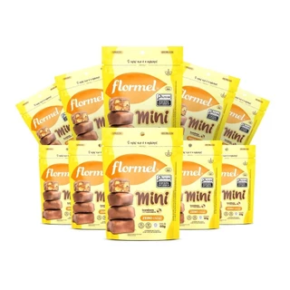 Kit Mini Bombom Com Amendoim Flormel Zero Açúcar 60G Com 10 Unidades