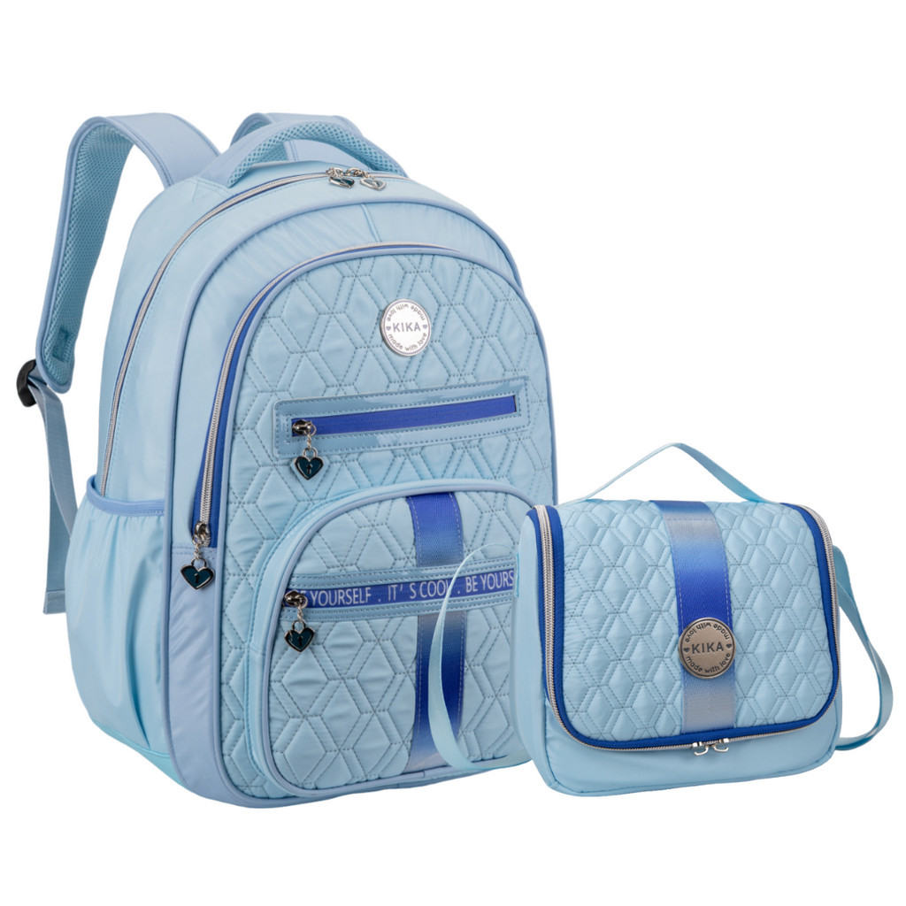 Kit Mochila De Costas E Lancheira Feminina Kika KK24M26-L89 | Shopee Brasil