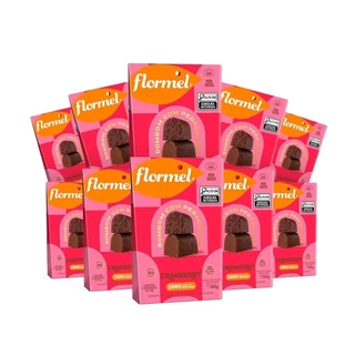 Kit Pouch Bombom Ao Leite Com Cranberry Zero Açúcar 60G Com 10 Unidades