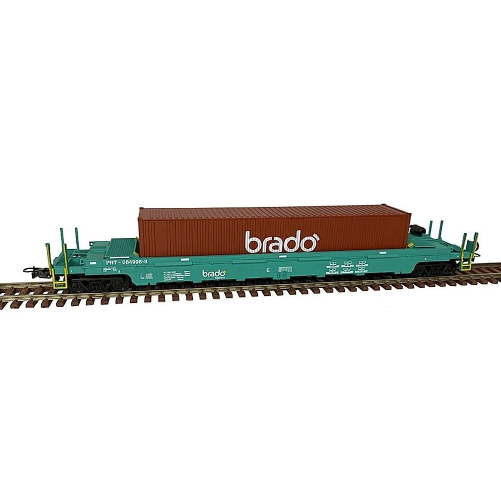 Vagão Porta Container PRT Brado Logística HO Frateschi 2112 | Shopee Brasil