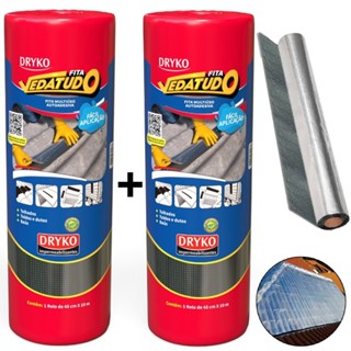 Kit 2 Fitas asfáltica auto adesiva aluminizada multiuso 45 cm x 10 m - Vedatudo