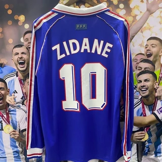 19988 Home Jersey Francês No. 10 Zidanai Retro Jogo Temporada Clássico de Futebol Jersey França No. 12 Henry
