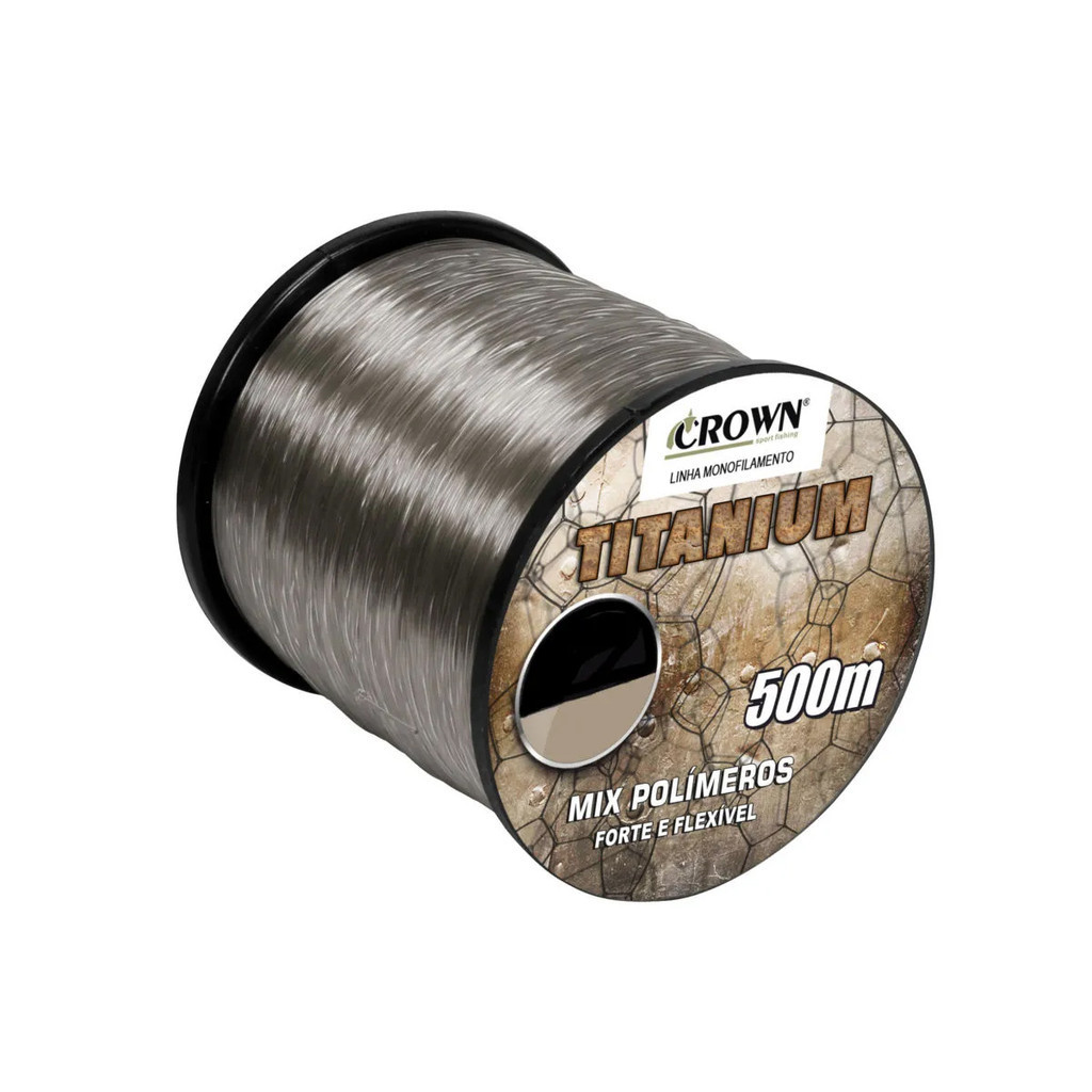 Linha Monofilamento Crown Titanium - 500m