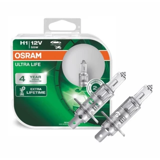 Par Lâmpada Osram Ultra Life H1 + Durabilidade 4x Mais