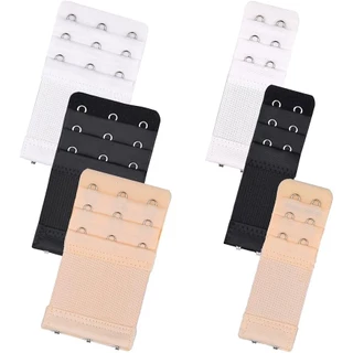 Extensor De Soutien Feminino 2 Gancho/3 Esticado Confortável (Preto , Branco , Nu)