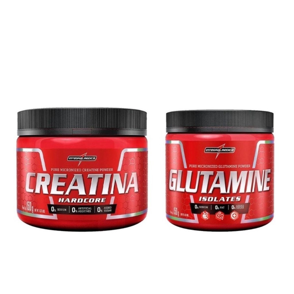 Kit Creatina Hardcore 150g + Glutamina 150g - Integralmedica | Shopee ...
