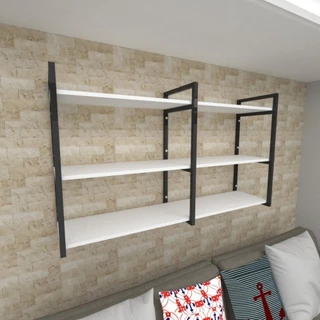 Prateleira para sala pratileira prateleira industrial E-nichos em Oferta na Shopee