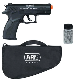 PISTOLA DE PRESSÃO CO2 WINGUN ROSSI W129 SLIDE METAL 4.5MM + COMBO TÁTICO 03
