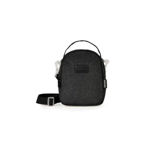 Bolsa Transversal Feminina Pequena Crinkle Glitter Preta